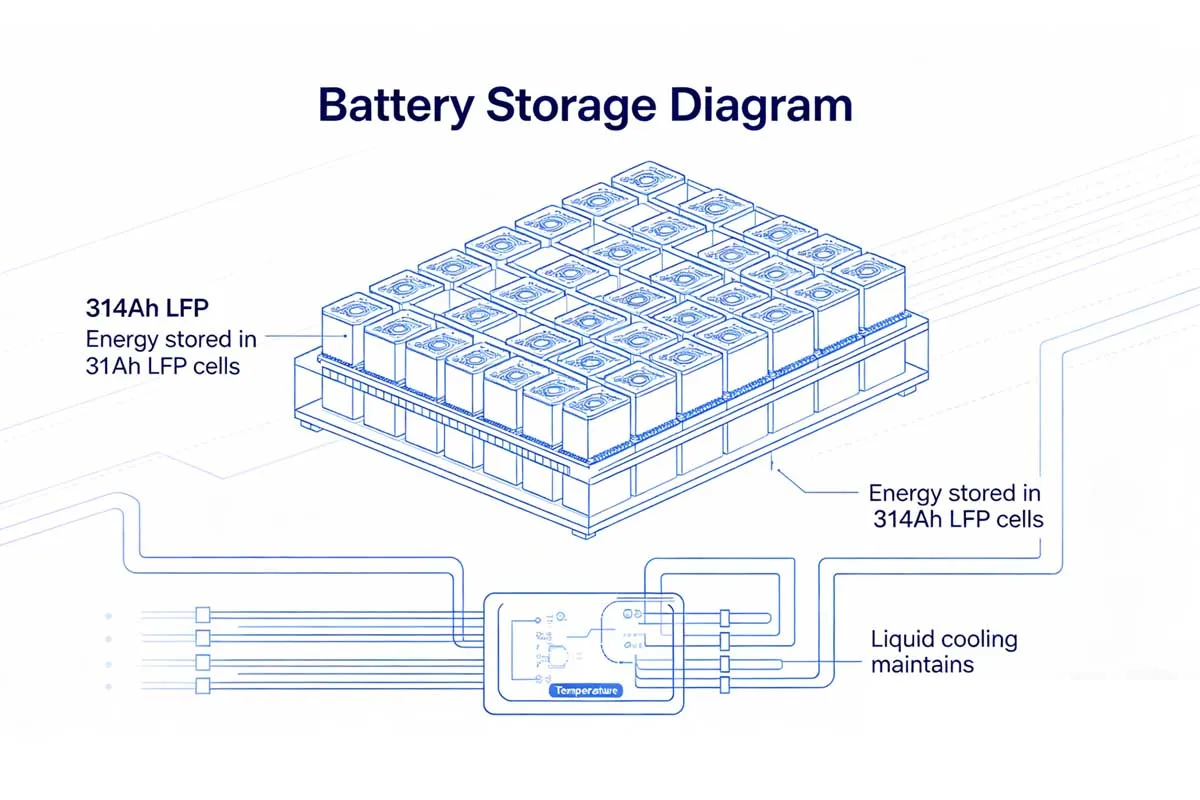 10ft Container LiFePO4 Battery Energy Storage (375kW 723kWh) | PV Inverter Connection & External(图2) Battery Storage